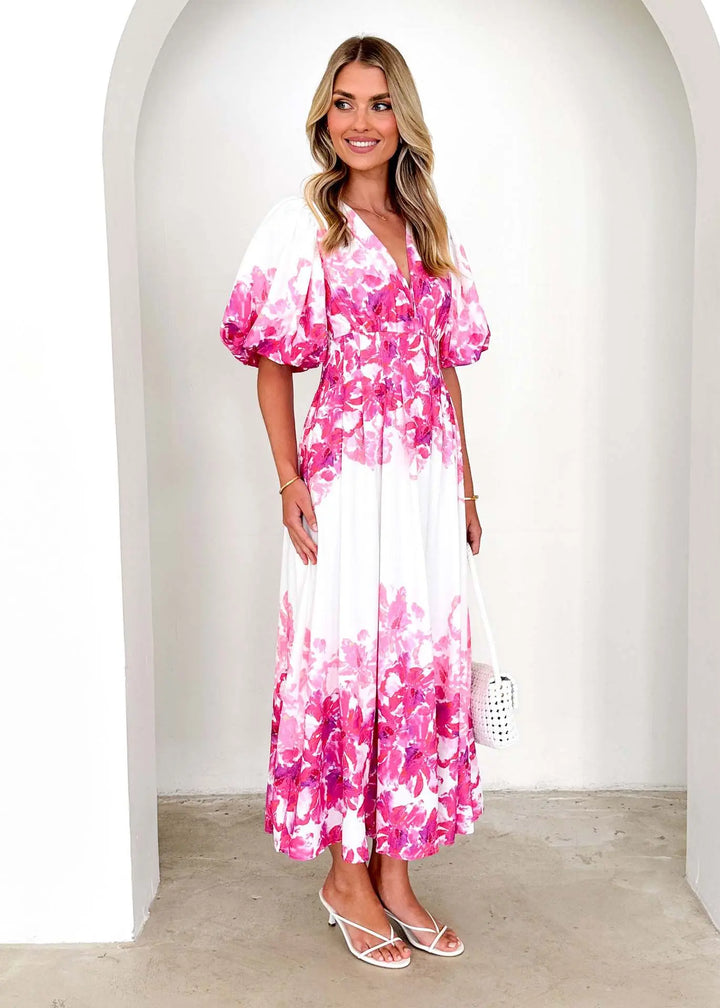 Floral Midi Dress Clotheshomes™