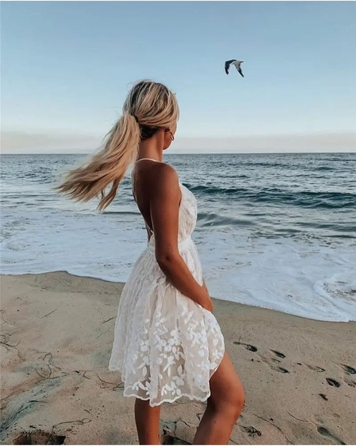 Clotheshomes™ Lace Off Shoulder Mini Dress Clotheshomes™