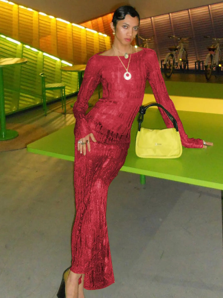Long Sleeve Backless Dress Clotheshomes™