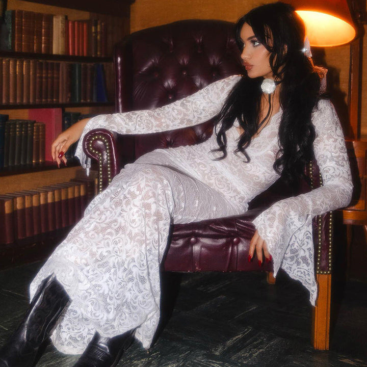 Long Sleeve Lace Dress Clotheshomes™