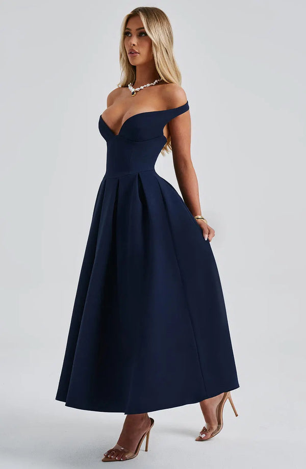 Navy Blue Formal Dress Clotheshomes™