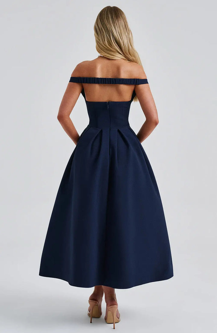 Navy Blue Formal Dress Clotheshomes™