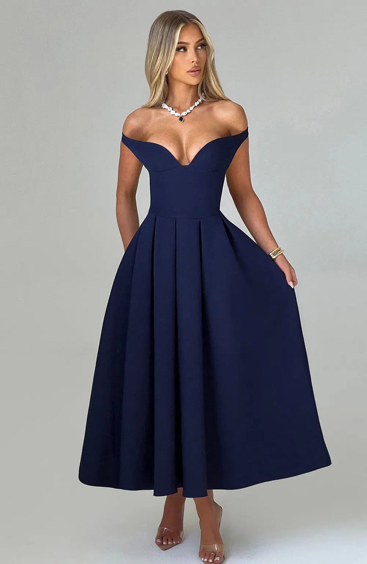 Navy Blue Formal Dress Clotheshomes™