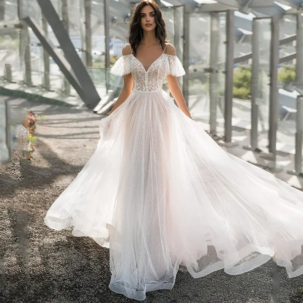 Lace Off Shoulder Wedding Dress Clotheshomes