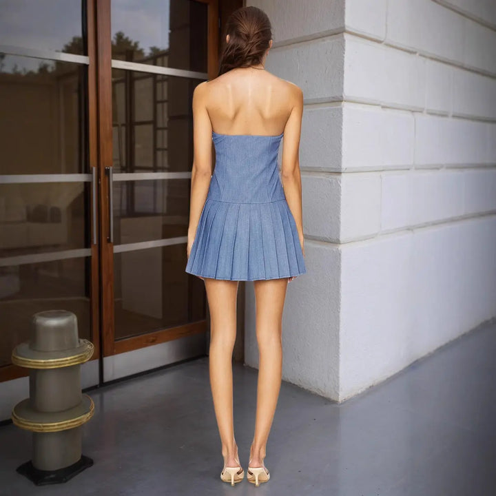 Pleated Mini Dress Clotheshomes™
