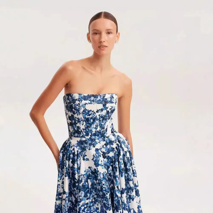 Strapless Floral Dress Clotheshomes™