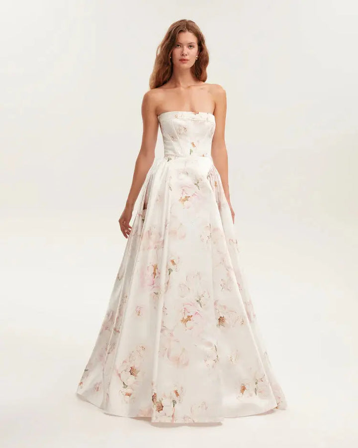 Strapless Floral Dress Clotheshomes™