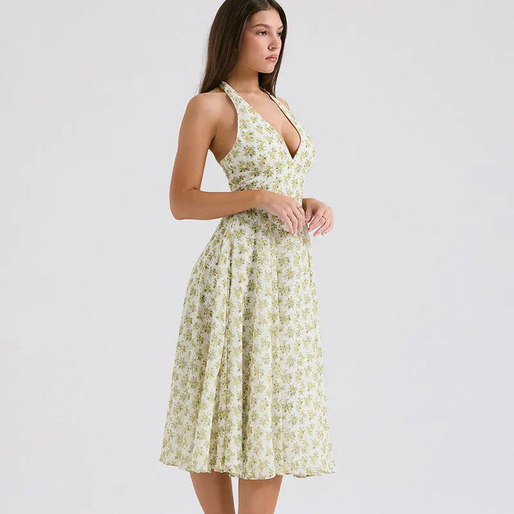 Yellow Floral Dress Clotheshomes™