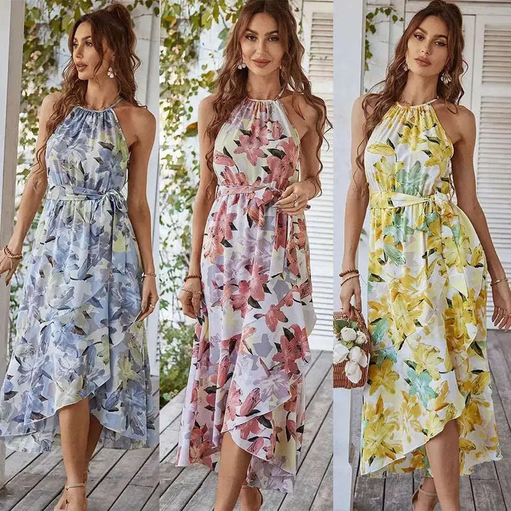 Clotheshomes™ Slim floral Sleeveless  Dress Clotheshomes™